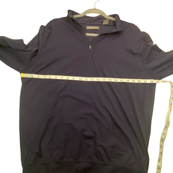 Daniel Cremieux Signature Label Quarter-Zip Pullover Navy Blue Men’s L stretch - Picture 7 of 9